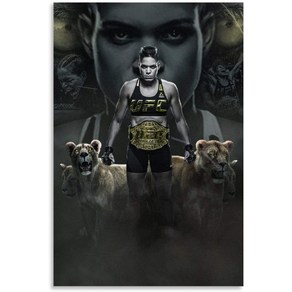 노 브랜드 UFC MMA 포스터 Amanda Nunes Bosslogic 캔버스 아트 및 월 사진 인쇄 현대 가족 침실 장식, no fame