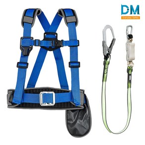 DM 상체식 안전벨트 DMS-103-B 청색 추락방지벨트 산업용 하네스, 1개