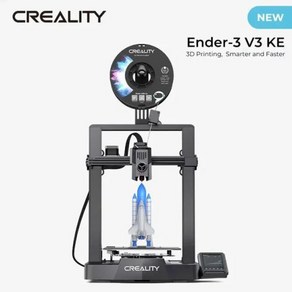 3D프린터 고속 저소음 Ceality 3D Ende3 V3 KE 업그레이드 스프라이트 다이렉트 드라이브 압출기 핸즈프리 자동 레벨링 32 비트 사일런트 마더보드, 1) Ende3 V3 KE, 없음