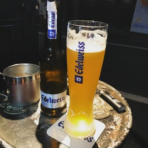 [코스터서비스] 에델바이스 수입 맥주잔 오스트리아 알프스 beer