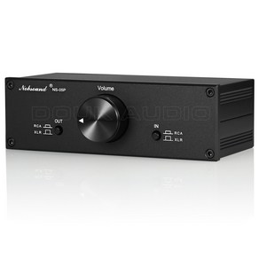 Nobsound NS-05P XLR 밸런스드/RCA 스테레오 컨버터 오디오 셀렉터 박스/ 패시브 프리앰프/ 볼륨 컨트롤러