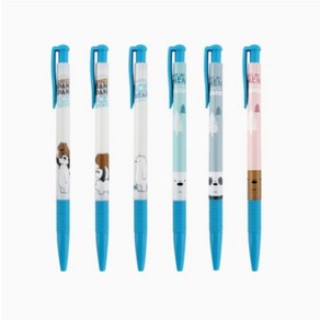 [위베어베어스]노크 유성펜 0.38mm 블루갑/144입/디자인 랜덤발송, 상세설명 참조, [8201541]옵션없음