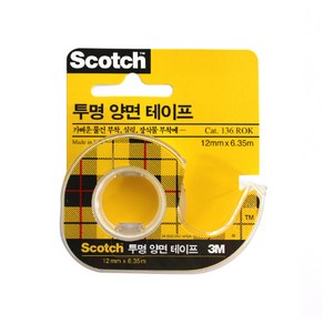 3M 스카치 137 투명 양면 테이프 12mm x 11.4m