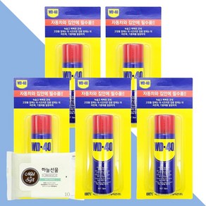 WD-40 방청윤활제 78ml 5개(+하늘선물 물티슈 10매), 5개