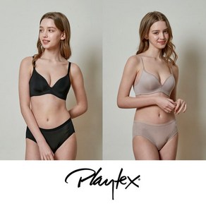 플레이텍스 [Playtex] 와이어리스 시크릿 샌드베이지+블랙 4종세트 PXW3M1617_T