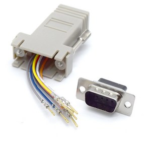 패시브 RJ-45 8P8C F-DB9M, 1개