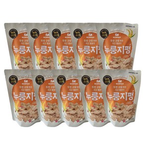 [푸드홀마켓] 두번구워 만든 국산 쌀과자 누룽지펑 국산쌀 99.99%, 10개, 80g