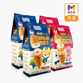 목우촌 뽀로로 크리스피 핫도그 400g 2개+크리스피 치즈 핫도그 320g 2개