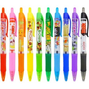 일본직발송 3. 볼펜 세트 과자인 향기 붙이 노크식 칼라 볼펜 10개 세트(10색) COLORBALLPEN-10S 선물이나, One Size, One Colo