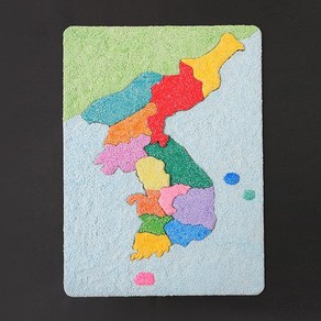 정인아트 지도 퍼즐 大 (21x28cm) / 만들기 재료 / 부자재, 5개