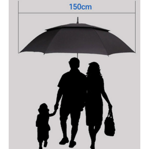 대형 방풍 자동 장우산 150cm 골프 우산 이중 지붕 특대형 큰 장마