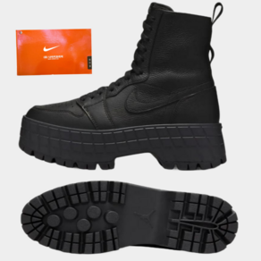 [Nike 국내매장판 오늘출발] 나이키 에어 조던 1 브루클린 블랙 여성 통굽 키높이 부츠