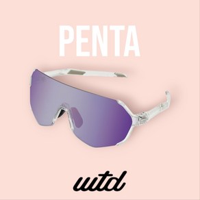 WTD 펜타 Penta 올클리어 바이올렛 변색 미러 렌즈 골프 자전거 런닝 테니스 등산 낚시 아웃도어 스포츠 고글 선글라스 도수 클립 결합 가능, 1개