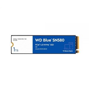 Westen Digital 2TB WD Blue SN580 NVMe 내부 솔리드 스테이트 드라이브 SSD - Gen4 x4 PCIe 16Gb/s M.2 2280 최대 4 15, 1TB