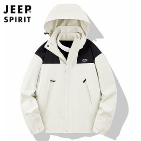 JEEP SPIRIT 지프 남여공용 3in1 바람막이 후리스 자켓 방수점퍼 바람막이 후드집업 등산자켓 JP6558+양말