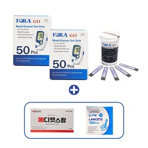 FORA 유진포라 TD-4230 100매 혈당측정검사지 [무료사은품], 2개, 50매