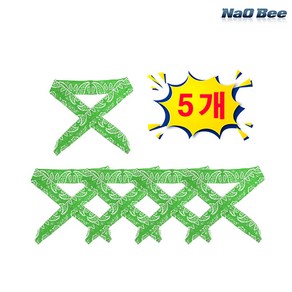 NaOBee 여름철 시원한 목수건 아이스 쿨 얼음 냉동 스카프 5P, 그린 5P