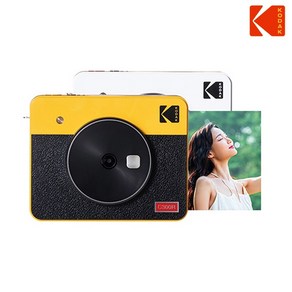 [KODAK] 휴대용 즉석카메라 포토프린터 미니샷3 레트로 C300R 핸드폰 사진인화기, 코닥 미니샷3 C300R (옐로우) 카트리지 8매 내장, 1개