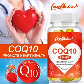 CoQ10 600mg 비타민 E 및 레시틴이 함유된 최대 강도 60 소프트젤, 1개, 60정