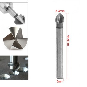 3플루트 카운터 싱크 드릴 비트 90 도 모따기 6.3-20.5mm 커터 목재 금속 홀, 06 6.3mm, 01 CHINA, 1개