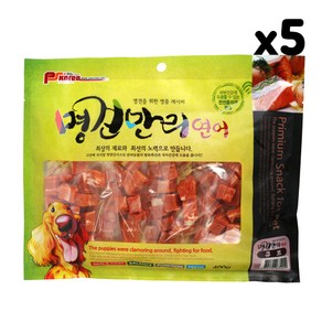 명견만리 강아지 간식 큐브 400g, 5개, 연어맛