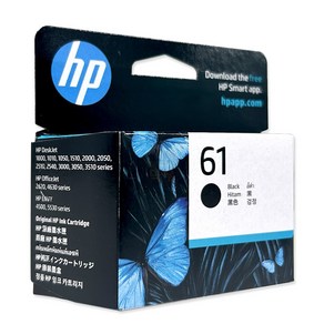 HP 61 정품잉크 CH561WA (검정) CH562WA (3색컬러) 데스크젯 1050 2050 2510, HP NO.61, 검정(CH561WA), 1개