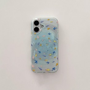 크레용샵 물고기 홀로그램 아이폰케이스