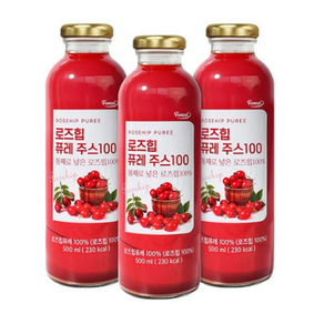 퍼니트 로즈힙 퓨레주스100, 3개, 500ml