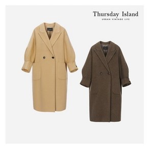 Thusday Island 루즈핏 핸드메이드 더블 코트T228MCT233W 225964 {!마감임박!}, BE2/85(S), BE2