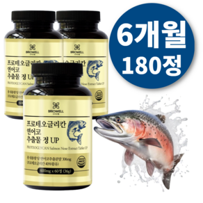 [브리오웰] 프로테오글리칸 연어코 연골 추출물 600mg 식약처인증 HACCP, 3개, 60정