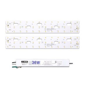 케빈라이팅 국산 삼성칩 조명 거실등 리폼 LED 모듈 주방욕실등 36W 418x70mm(2장), 삼성 LED 칩, 표준형3000K(노란빛)