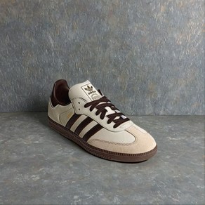 [All 정품] 아디다스 Adidas SAMBA OG 삼바 Cream White Dark Brown Gum 패션스니커즈 운동화 T토 스웨이드 안정감 편안함 JR2660