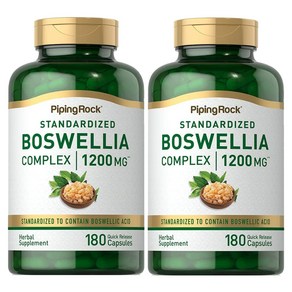 PipingRock 피핑락[미국]보스웰리아 콤프렉스 Boswellia Complex 1200mg 180정capsules., 2개, 1200 mg/180 정capsules, 180정