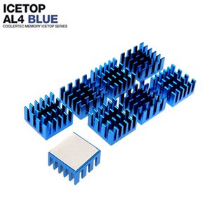 COOLERTEC MEMORY ICETOP-AL4 블루/알루미늄/방열판 CPU쿨러, 선택없음, 1개