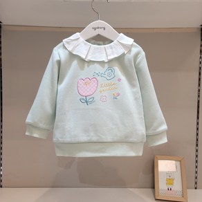 [아가방]논현점* 귀여운 쁘띠카라 /화사한 민트 컬러로 봄과 잘어울리는 데일리 맨투맨