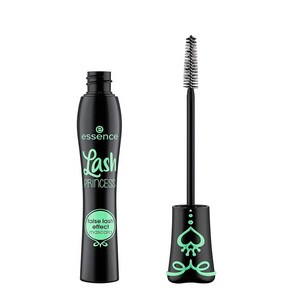 Essence  Lash Pincess 인조 속눈썹 효과 마스카라 볼류마이징 및 연장 크루얼티프리 파라벤 프리, 거짓 래쉬 효과, 1개, Black