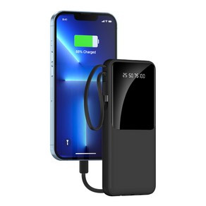 [엑스트라] 볼트 S11 LED 4in1 케이블내장 10000mAh 보조배터리, 화이트, 1000ah