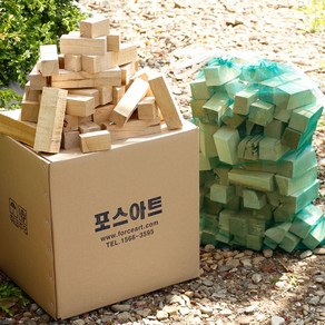 포스캠프 참나무 큐브장작 캠핑장작 불멍 미니화로 화목난로 바베큐장작, 1개, 10kg