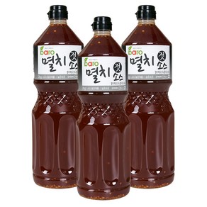 바로소스 멸치젓소스 2kg 수육 볶음 무침 멜젓 삼겹살 편육 목살 고기, 3개