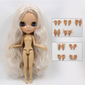 관절 인형 ICY DBS 블라이스 16 bjd 장난감 바디 황갈색 피부 반짝이는 얼굴 DIY 커스텀 30cm, 13) naked doll, 1개