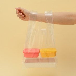 다이랩 PE 투명 도시락 비닐쇼핑백 양날 100매, 1개