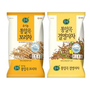 샘표 순작 유기농 통알곡 보리차 1kg + 결명자차 1kg