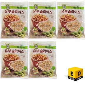 냉동 유부 슬라이스 우동고명, 1kg, 5개