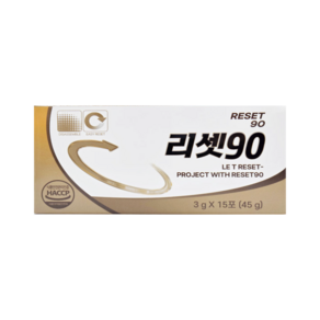 [본사 정품] 리셋 90 더 강력한 탄수화물 컷팅제 보조제 다이어트 효소 추천 카르니틴 여성 남성 뱃살 건조 맥주 효모 파로 효소 단백질 유산균 쾌변 분말 스틱, 45g, 1개