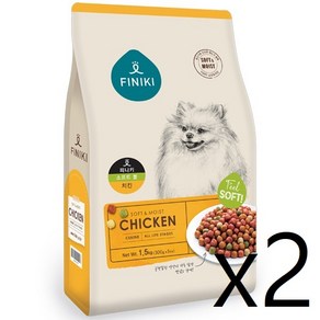 피니키 소프트볼 치킨 3kg (1.5kgx2개) 말랑말랑한 강아지사료 (습식사료), 닭, 1개