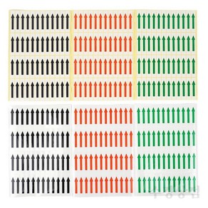 1장 48개 사전점검 화살표 스티커 방향 스티커 오염 표시 화살 스티커, 투명 - 검정