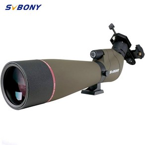 Svbony SV13 스포팅 스코프 줌 20-60x80mm 굴절 망원경 45도 큰 시야 HD 고성능고배율 휴대용망원경 FMC 탐조 촬영용 방수 캠핑 자연관찰 풍경촬영, SV13+휴대폰 홀더, 80mm