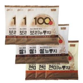 농협 밥심 누룽지 3종 (쌀누룽지3개+현미누룽지3개+보리누룽지3개), 150g, 9개, 9개