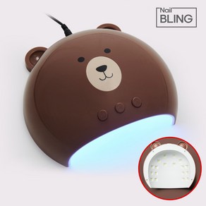 48w 브라운곰돌이 젤 네일램프 더블 LED 램프 UV 레진경화기, 브라운 곰돌이 48w 램프, 1개