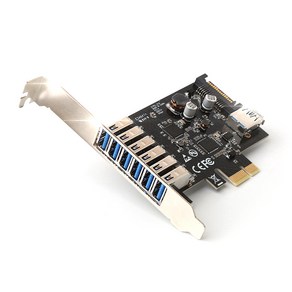 넥스트 USB 3.0 7포트 PCI-Expess 확장카드 PC용 NEXT-407NEC LP